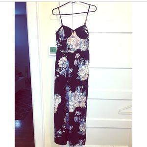 Black and floral Dress